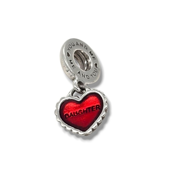 💛 Pandora Sterling Silver Piece of My Heart  Daughter Charm - Picture 3 of 5